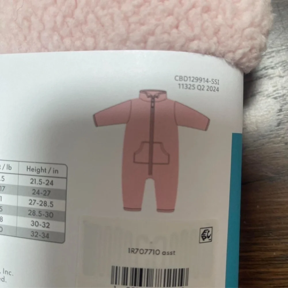 Carter’s 6M Zip-Up Sherpa Jumpsuit – New with Tags